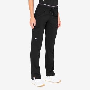 NWT Black, petite large, Greys Anatomy “Zoe” cargo scrub pants